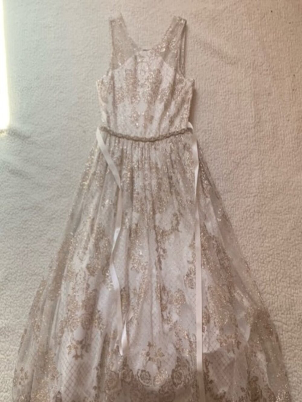 White and Gold glitter/sparkly dress